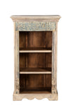 [[Small bookshelf with a hand carved vintage panel///Petite bibliothèque avec un panneau vintage sculpté à la main]]
