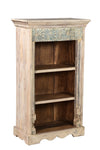 [[Small bookshelf with a hand carved vintage panel///Petite bibliothèque avec un panneau vintage sculpté à la main]]