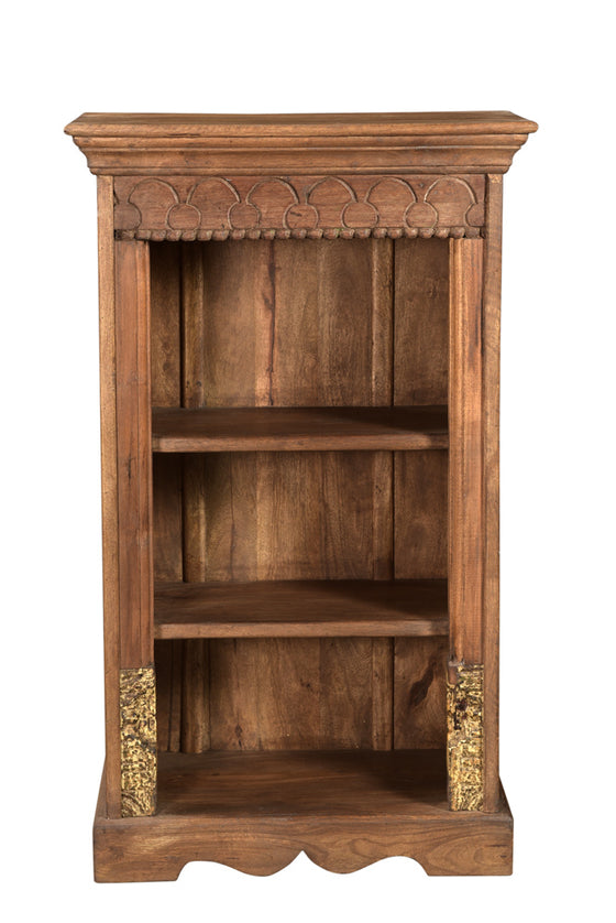 [[Small bookshelf with a hand carved vintage panel///Petite bibliothèque avec un panneau vintage sculpté à la main]]