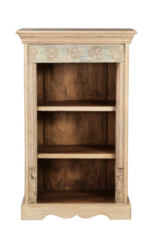  [[Small bookshelf with a hand carved vintage panel///Petite bibliothèque avec un panneau vintage sculpté à la main]]