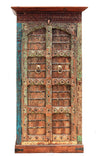 [[Massive cabinet with antique teak wood doors///Armoire massive avec portes antiques en bois de teck]]