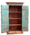 [[Massive cabinet with antique teak doors///Armoire massive avec portes antiques en teck]]