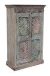 [[Pastel turquoise cabinet with old doors///Armoire turquoise pastel avec portes anciennes]]