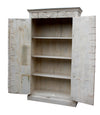 [[Whitewashed teak cabinet with old doors///Armoire en teck blanchi à la chaux avec de vieilles portes]]