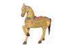 Colorful wooden horse sculpture//Sculpture de cheval en bois coloré