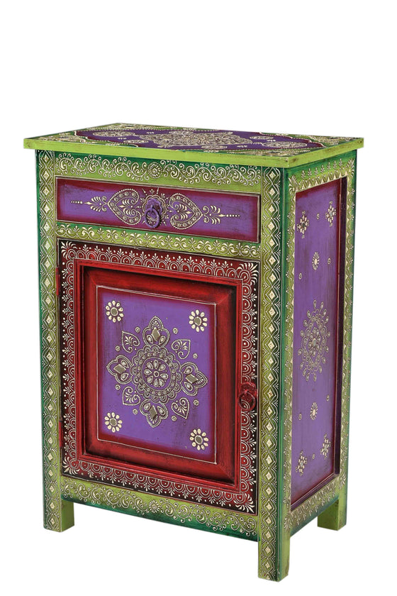 Hand painted bedside table//Table de chevet peinte à la main