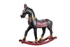 Hand painted wooden rocking horse//Cheval à bascule en bois peint à la main