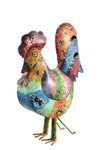 Colorful metal rooster// Coq en métal coloré