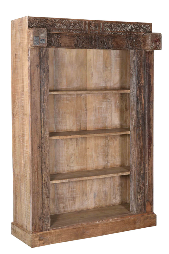 [[Bookshelf with old Indian door frame///Etagère avec vieux cadre de porte indien]]