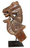 Antique Horse Sculpture on Stand // Sculpture antique de tête de cheval