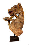 Antique Horse Sculpture on Stand // Sculpture antique de tête de cheval