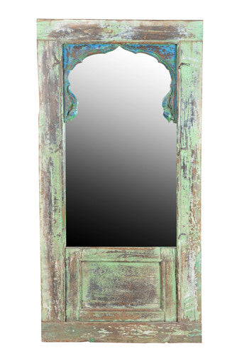 Mirror with Reclaimed Teak Frame//Miroir dans un Cadre en Bois de Teck Récupéré