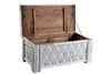 Old whitewashed teak chest//Coffre en teck ancien blanchi à la chaux