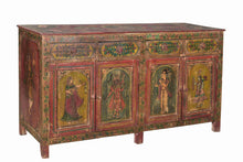  [[Vintage dresser with hand painted Hindu motifs///Vieille commode avec motifs hindous peints à la main]]