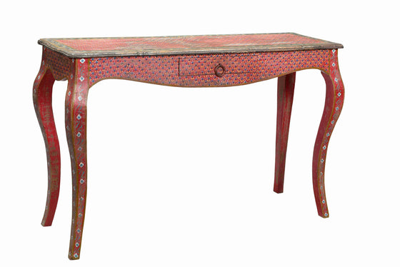 [[Hand painted floral side table///Table d'appoint florale peinte à la main]]