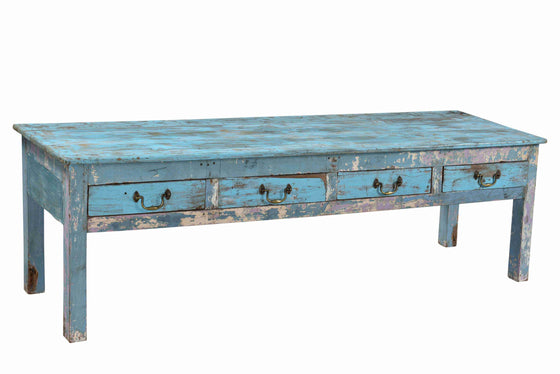 [[Jodhpur blue : Reclaimed wood coffee table or bench///Jodhpur blue : Table basse ou banc en bois recyclé]]