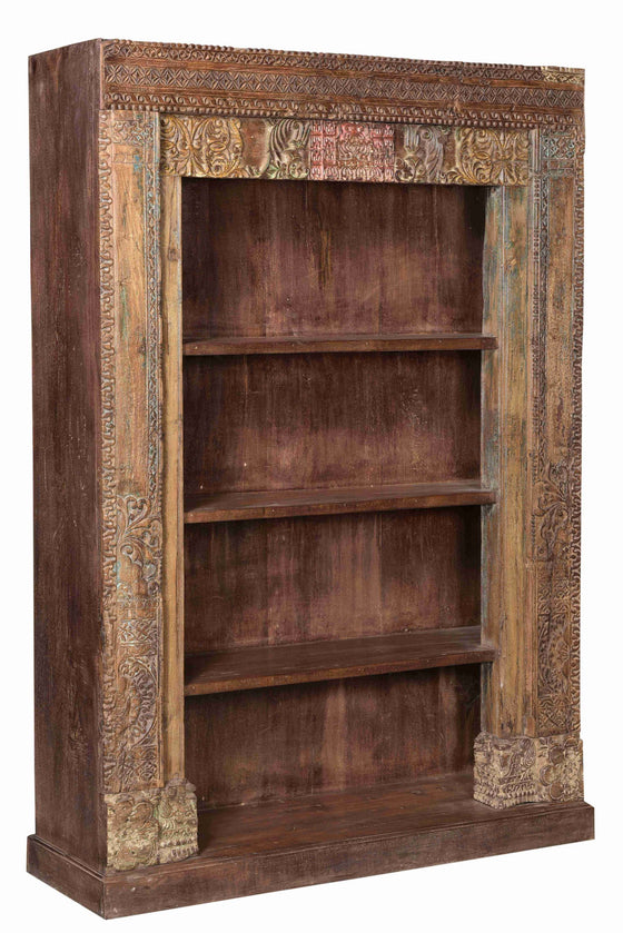 [[Massive bookshelf with an old teak door frame///Étagère massive avec un ancien cadre de porte en teck]]]]