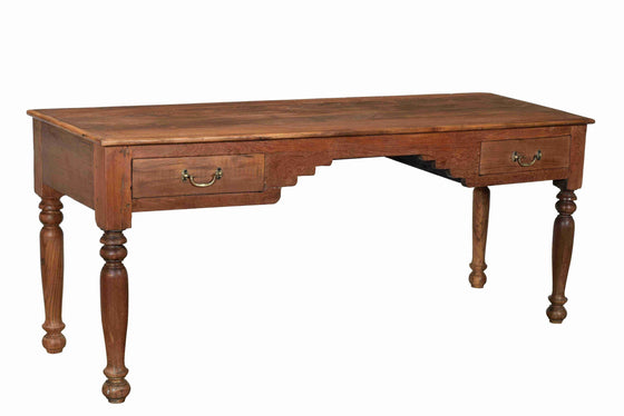 [[Old teak wood desk///Bureau en teck ancien]]