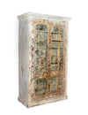 [[Pastel green wardrobe with an old teak door///Armoire vert pastel avec une vieille porte en teck]]