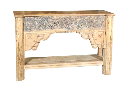 [[Old teak wood console table///Table console en ancien bois de teck]]