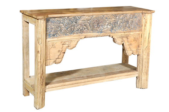 [[Old teak wood console table///Table console en ancien bois de teck]]