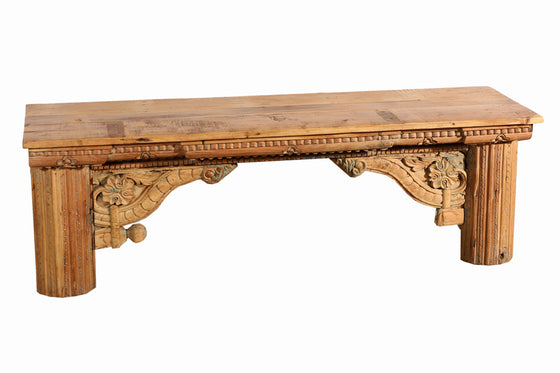 [[Old teak wood console table///Table console en ancien bois de teck]]