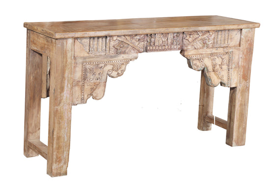 [[Old teak wood console table///Table console en ancien bois de teck]]