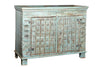 [[Jodhpur blue teak wood chest with doors///Coffre en bois de teck bleu Jodhpur avec des portes]]