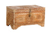 [[Hand carved reclaimed wood chest///Coffre en bois de récupéré sculpté à la main]]
