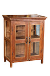 [[Old teak wood glass cabinet///Cabinet vitré en ancien bois de teck]]