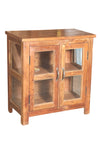 [[Old teak wood glass cabinet///Cabinet vitré en ancien bois de teck]]