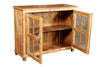 [[Old teak wood glass cabinet///Cabinet vitré en ancien bois de teck]]