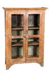 [[Old teak wood glass cabinet///Cabinet vitré en ancien bois de teck]]