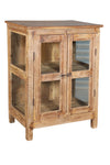 [[Old teak wood glass cabinet///Cabinet vitré en ancien bois de teck]]