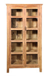 [[Old teak wood glass cabinet///Cabinet vitré en ancien bois de teck]]