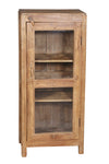 [[Old teak wood glass cabinet///Cabinet vitré en ancien bois de teck]]