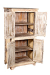 [[Pastel beige teak wood cabinet///Armoire beige pastel en bois de teck]]