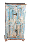 [[Pastel blue teak wood cabinet///Armoire bleue pastel en bois de teck]]