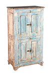 [[Pastel blue teak wood cabinet///Armoire bleue pastel en bois de teck]]