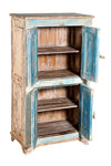 [[Pastel blue teak wood cabinet///Armoire bleue pastel en bois de teck]]