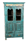 [[Old teak wood cabinet with ceramic tile decoration///Cabinet en ancien bois de teck avec décoration en tuiles céramique]]