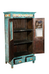 [[Old teak wood cabinet with ceramic tile decoration///Cabinet en ancien bois de teck avec décoration en tuiles céramique]]