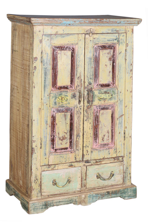 [[Colorful old teak wood cabinet///Cabinet coloré en ancien bois de teck]]