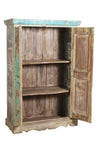 [[Vintage turquoise teak wood cabinet///Cabinet vintage turquoise en bois de teck]]