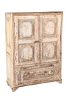 [[Pastel beige teak wood cabinet///Cabinet beige pastel en bois de teck]]