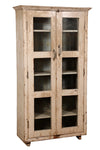 [[Old teak wood glass cabinet///Cabinet vitré en ancien bois de teck]]