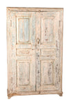 [[Pastel blue old teak wood cabinet///Cabinet bleu pastel en ancien bois de teck]]