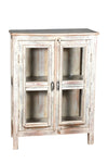 [[Old teak wood glass cabinet///Cabinet vitré en ancien bois de teck]]