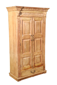  [[Pastel beige old teak wood cabinet///Cabinet beige pastel en ancien bois de teck]]