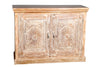 [[Pastel beige old teak wood dresser///Buffet beige pastel en ancien bois de teck]]